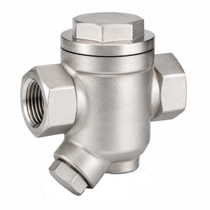 Trampa de vapor termodinámica de acero inoxidable C-Way de 1 pulgada con filtro incorporado, rosca hembra BSP BS 21 - Product Image 1