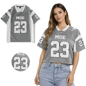 Camiseta Deportiva de Corte Holgado para Mujer, Logotipo Personalizado, Producción OEM al por Mayor, Jersey de Fútbol Americano, Estilo Ligero para Juego - Product Image 1