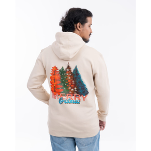 Tissu respirant et durable confortable et douillet avec un tissu en polaire de haute qualité pour hommes, sweat à capuche zippé, sweat à capuche imprimé à l'arrière pour Noël - Product Image 5