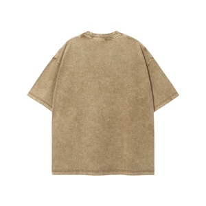 Camiseta de lavado ácido Camiseta de gran tamaño personalizada Camiseta de algodón pesado 300 Lavado ácido - Product Image 1