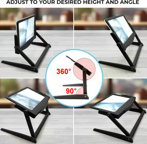 Loupe grossissante 5X LED multi-articulations, angle 360 degrés, avec support pliable - Product Image 4