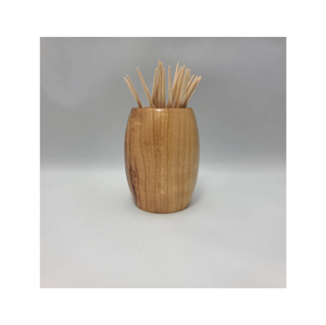 Porta Palillos de Madera Rústico Ecológico Hecho a Mano con Forma de Barril, Accesorio Decorativo para Mesa - Product Image 2