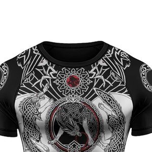 2026 Custom Men's Stretch Knitted 100% Polyester 150GSM Durable Quick Dry Wrestling Set Digital <b>Print</b> Custom Rash Guard - Product Image 5
