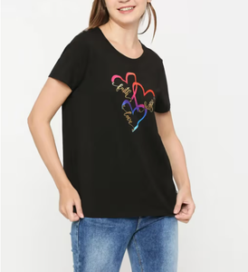 T-shirt léger à manches courtes en coton décontracté pour femmes pour les journées d'été au travail ou se détendre à la maison - Product Image 1