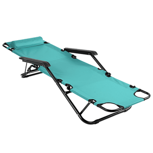 เก้าอี้พับปรับเอนได้แบบพกพาสีเขียวอเนกประสงค์ - Product Image 4