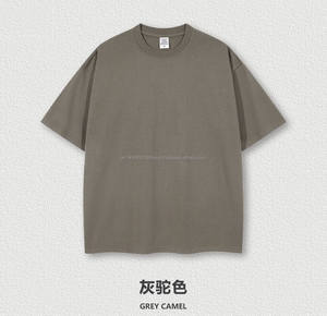 เสื้อยืดผ้าฝ้ายโอเวอร์ไซส์สำหรับผู้ชายเสื้อ100% โอเวอร์ไซส์ผ้าคอตตอนขนาดใหญ่เปิดไหล่สินค้าออกใหม่ - Product Image 6