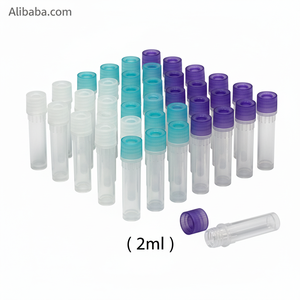 Tube à centrifuger en plastique PP de 2 ml, petit flacon, Yamazaki Mold (TW) |   Capuchon à vis à fond plat de qualité médicale, OEM/ODM disponible, 0,02 mm - Product Image 2