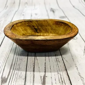 Centre de table ovale en bois de style farmhouse avec remplissage en cire, décoration rustique pour table à manger, accent de décoration pour maison de campagne, fait main - Product Image 5