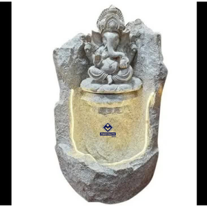Nouvelle Statue de Ganesh Ganpati 2026 pour l'Inde, Fontaine Cascade Lumineuse en Polyrésine, Traditionnelle d'Intérieur - Product Image 2