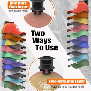 2 Pack Strong Adhesive Wall Storage Rack Baseball Cap Organizer That Holds 40 <b>Hats</b> <b>Display</b> <b>Hat</b> Holder Cl - Product Image 3