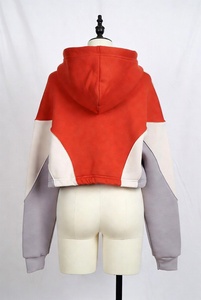 High Quality New Arrival Cotton Women <b>Crop</b> Top Hoodie 100% Cotton Long Sleeve Casual Clothing Fashion <b>Crop</b> Hoodies - Product Image 3