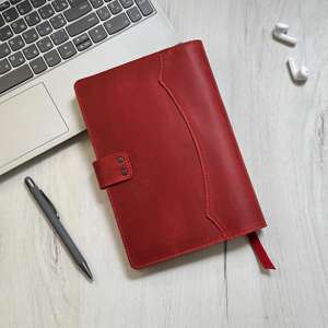 Housse de carnet en cuir véritable élégante et luxueuse, rechargeable, avec protection, support d'écriture vintage pour hommes NBC-0064 - Product Image 3