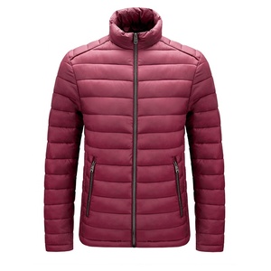 Men's <b>Yellow</b> <b>Puffer</b> <b>Jacket</b> Stand Collar Zipper Closure Windproof Casual Winter Coat Regular Length Solid Color - Product Image 4