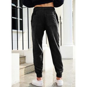 Pantalons de jogging en velours côtelé pour homme sur mesure, taille XL, lavage coloré, pantalon cargo décontracté, cordon de serrage, taille élastique, poches, style ample et effilé - Product Image 4