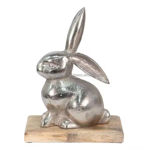 Ornements de lapin Sculpture décorative de lapin en métal Sculpture de lapin par Decor impex - Product Image 4