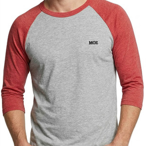 T-shirts en coton à manches raglan pour hommes, manches 3/4, style streetwear décontracté, fabrication de vêtements à marque privée, t-shirt en coton pour hommes - Product Image 2