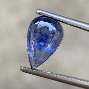 Tanzanita Natural en Forma de Pera, Cabujón Azul Púrpura, Gema Suelta con Inclusiones Naturales, Piedra para Joyería - Product Image 3