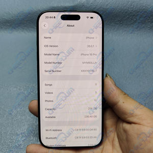 Teléfono Móvil Original Nuevo 98% Sin Rasguños, Desbloqueado de Fábrica, 16 Pro, 6.3 Pulgadas, Inteligente, 5G, IOS, Hexa Core, con SIM Física y eSIM - Product Image 5