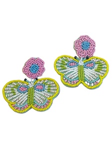 Mode haute couture en gros fait à la main embro[dery perle de rocaille mode multicolore boucles d'oreilles bijoux artificiels pour femmes boucles d'oreilles - Product Image 2