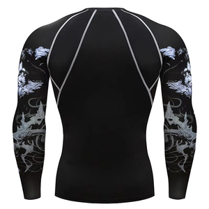 Camiseta de Compresión de Manga Larga para Hombre, de Alta Calidad, Secado Rápido, Cómoda, OEM, Personalizable, para Fitness, BJJ, MMA, Spandex/Poliéster BRODA - Product Image 3