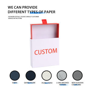 Custom Logo Recycled Materials Rigid Cardboard Jewelry Gift Box with Slide Drawer UV Coating Thankyou Card - Product Image 4