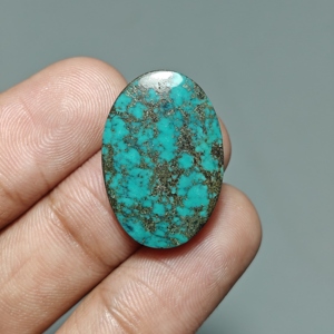 Turquesa Natural de Hubei, Cabujón Ovalado, Gema de Turquesa para Joyería, 25x17x4 mm. 13 Ct. E668 - Product Image 3
