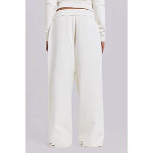 Pantalon de survêtement ample à jambes larges pour femme, pantalon de sport en molleton surdimensionné avec taille élastique, pantalon de jogging décontracté et confortable pour femme - Product Image 5