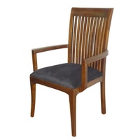 Silla de comedor minimalista, sillones de madera, silla de café, sillas de teca, muebles de madera de teca de Indonesia diseñados para muebles de restaurante
