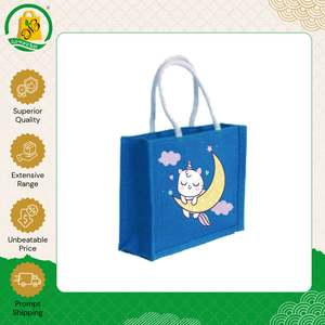 Indian Manufacturer Selling High Quality Daily Use Fashionable Printed Jute Tote <b>Bag</b> <b>Large</b> Shopping <b>Bag</b> at Low Price - Product Image 2