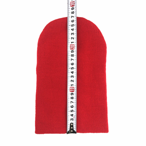 หมวกไหมพรมอะคริลิคสีแดงแบบยูนิเซ็กซ์หมวกถักสีทึบหมวกฤดูหนาวแบบสบายๆ 56-58 ซม. สไตล์สตรีทสำหรับผู้ใหญ่ - Product Image 4