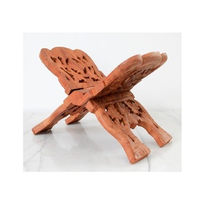 Support de livre sacré en bois de sheesham sculpté à la main, moderne et durable, pour la lecture du Coran/de la Bible/de la Gita et la décoration de bureau - Product Image 4