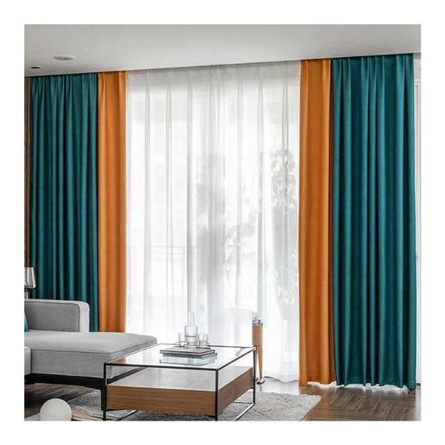 New Curtains for Living Dining Room Bedroom Cloth Yarn Blackout Tulle Bay Window for Married Home Double Open Partition Drapes