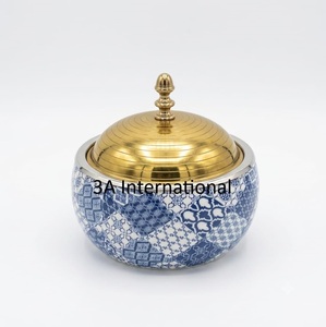 Stainless Steel Rounded <b>Food</b> Warmer Insulated Hot Pot For Hammered Design Serving Pot For Arabic Style Casseroles <b>Server</b> Pot - Product Image 6