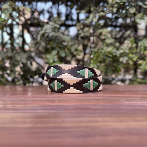 Ceinture Polo Ethnique en Cuir, Finition Artisanale Buffalo, Boucle en Alliage de Zinc Massif, Fil Ciré Recyclé, Durable, Largeur 35MM - Product Image 2