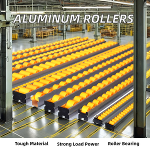 Roue de convoyeur à roulement à rouleaux en aluminium et acier inoxydable, capacité de charge 100 kg, nouvelle piste de glissement/roulage pour flux industriel efficace - Product Image 4