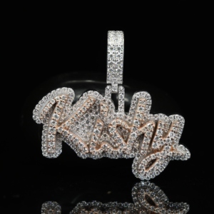 Custom Iced Out Silver 925 Jewellery VVS Moissanite Cuban Letter Pendant Necklace Jewelry - Product Image 4