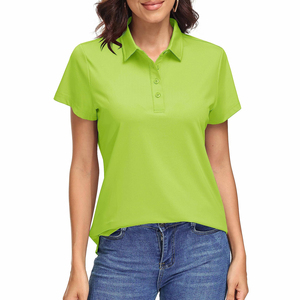 Polos de Mujer Estilo Casual, Corte Ajustado, Tejido de Poliéster y Algodón, Manga Corta, Venta al Por Mayor, Logotipo Personalizado - Product Image 5