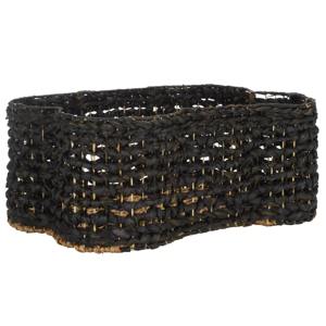 Cesta negra de jacinto de agua tejida con forma de hueso, hecha a mano, para almacenamiento, venta al por mayor, ecológica, fabricada en Vietnam - Product Image 1