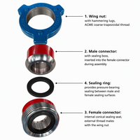 Raccord à marteau API 6A 1"-8" haute pression 1000-20000psi en acier forgé, raccord WECO soudé/fileté, raccords de tuyauterie OEM