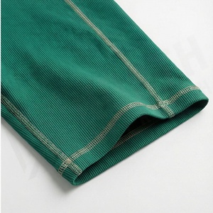 ชุดกางเกงขาสั้นโยคะระบายอากาศได้ดี แห้งเร็ว เป็นมิตรกับสิ่งแวดล้อม เอวยางยืดสูง เสื้อชั้นในออกกำลังกายคอกลม ชุดออกกำลังกายสำหรับผู้หญิง - Product Image 6