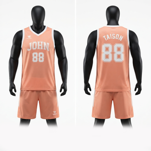 Uniforme de basketball unisexe en maille respirante 100 % polyester 160 GSM de qualité supérieure, noir avec panneau latéral rouge et logo personnalisé sur le devant - Product Image 2