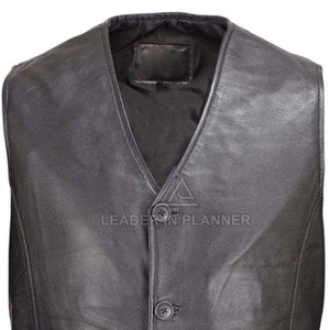 Gilet en cuir pour homme, couleur unie, design personnalisé, hiver, décontracté, écologique, respirant, streetwear, vente chaude, prix raisonnable - Product Image 6