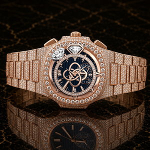 Reloj de Moissanita Premium para Hombre, con Diamantes VVS, Acero Inoxidable, Reloj de Pulsera de Lujo - Product Image 1