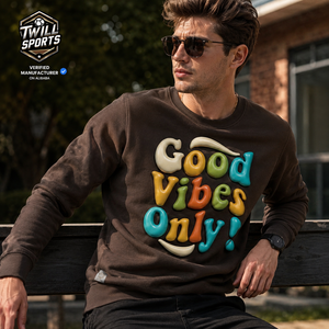 Sweat-shirts personnalisés de haute qualité, nouveaux modèles à la mode, impression personnalisée, prix raisonnable, sweat-shirts à impression en relief en vente - Product Image 2