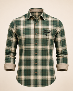 Camisa de Franela a Cuadros Verde de Primera Calidad, Fabricada a Medida, Manga Larga, de Algodón, con Botones, para Hombre, Informal, de Alta Calidad - Product Image 4