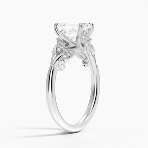 BOJ <b>Ring</b> 033 <b>Emerald</b> Cut 925 <b>Silver</b> Canopy Diamond & Rhodium Plated Wedding <b>Ring</b> 2ct D Color VVS1 Moissanite GRA Certified <b>Ring</b> - Product Image 2