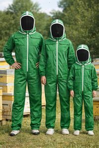 Traje de Apicultura Profesional Ventilado de 3 Capas, Verde, Anti-Picaduras de Abeja, Transpirable, Ajuste Holgado, Resistente al Calor 300C - Product Image 5