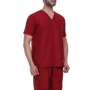 Medical <b>Scrub</b> <b>Sets</b> for Men High Quality Cotton Polyester Hospital Uniform OEM Customizable Best Selling - Product Image 5