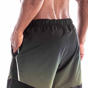 Shorts de sport en maille personnalisés avec logo, prix FOB de gros, impression par sublimation, tendance, en polyester, décontractés, élastiques, style homme - Product Image 6