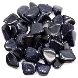 Pedra tombada Azul Goldstone cristal natural tombado cura granel ágata seixo Gemstone reiki chakra atacado a granel